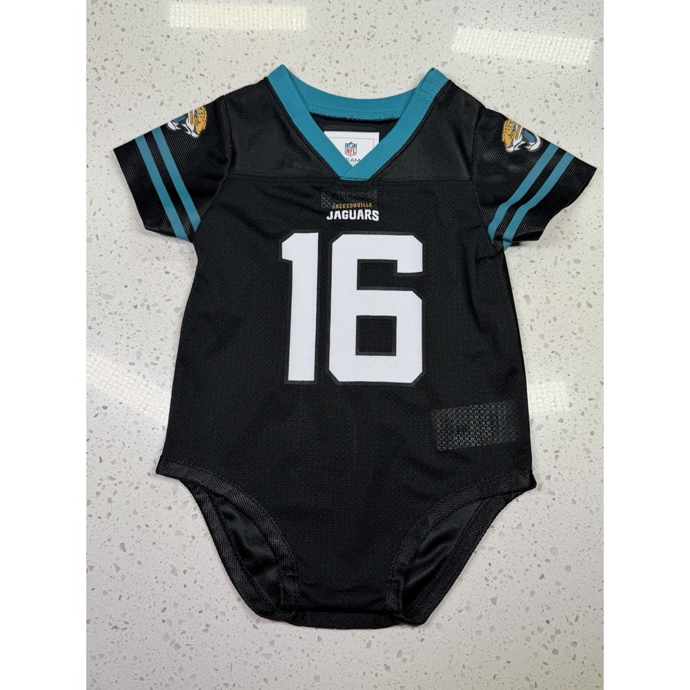 NFL Team Apparel Jacksonville Jaguars Lawrence #16 One-Piece Bodysuit 6-9M Black
